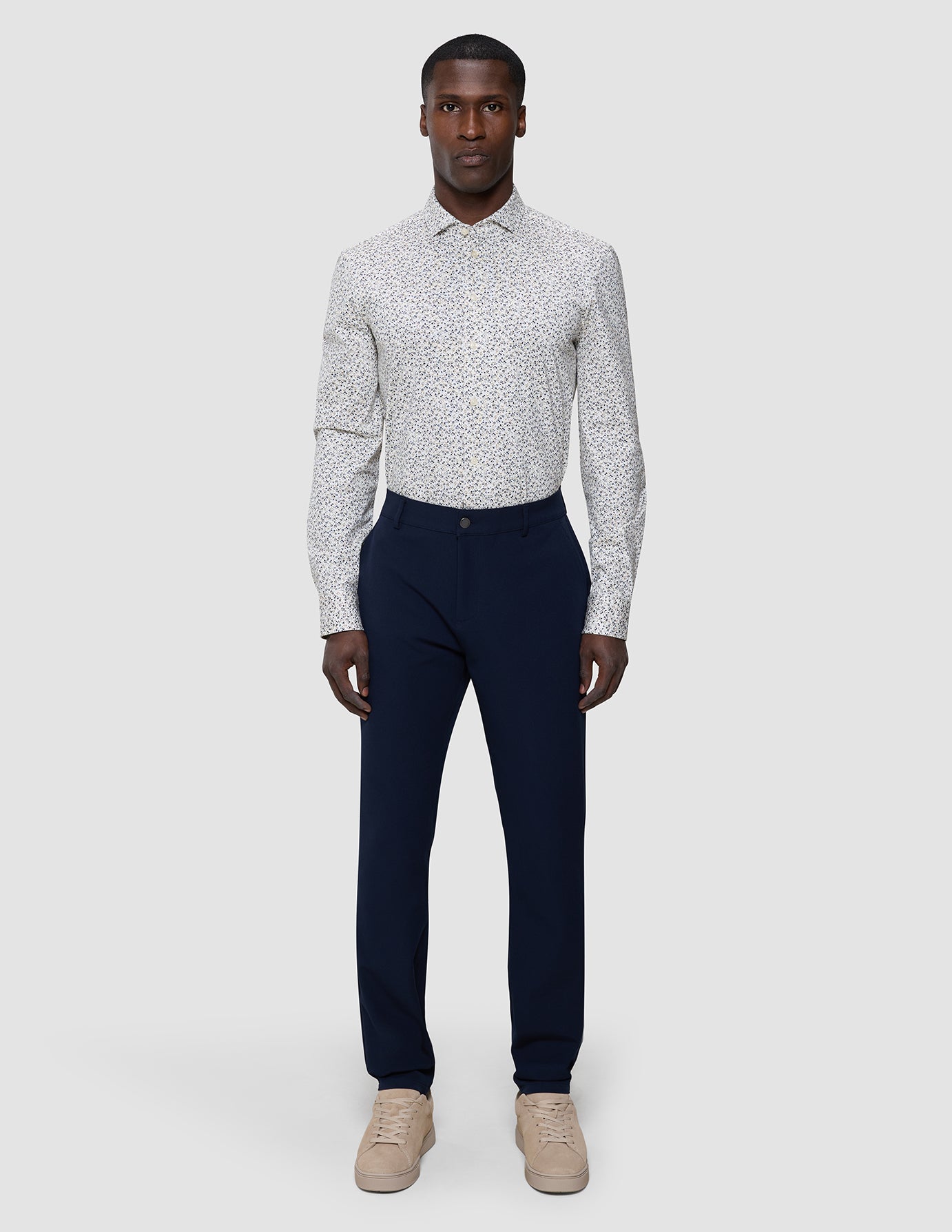 Classic Shirt Bluebell Flowers Slim